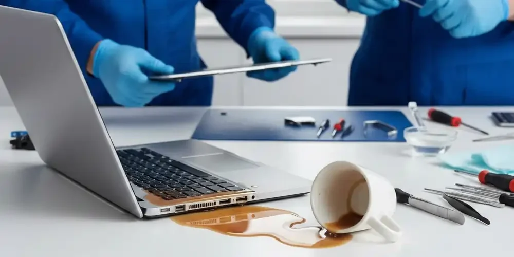 залили ноутбук